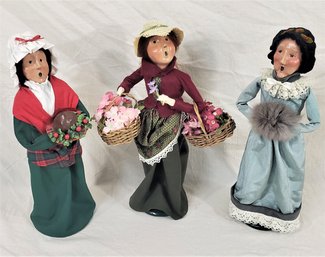 1990'S Byers' Choice Woman Carolers 13' Figurines Group- ~3 Pieces